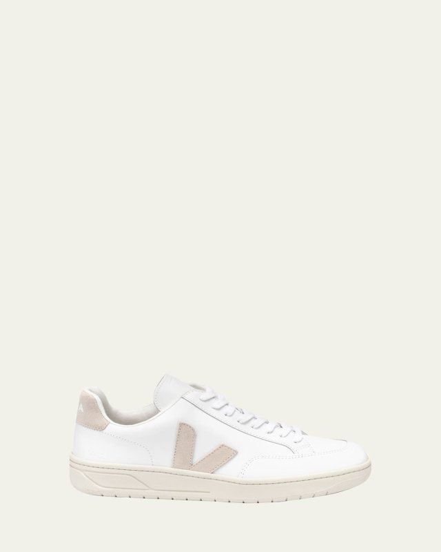V12 Mixed Leather Court Sneakers